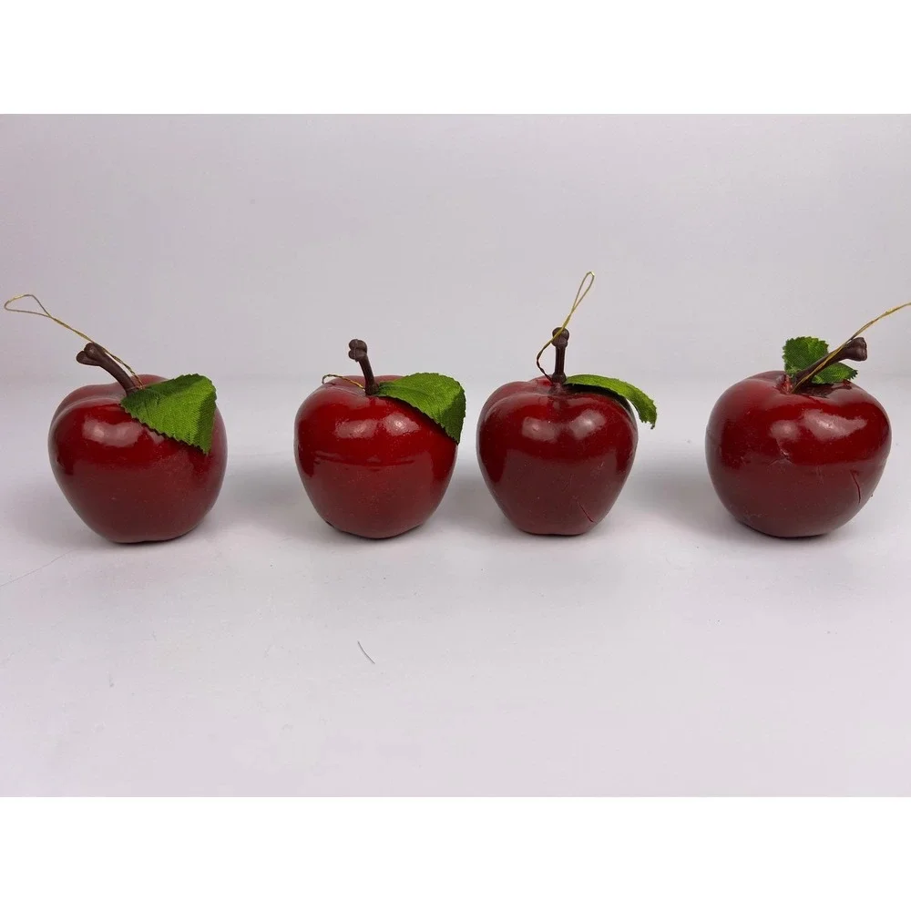 Set‎ of 8 Mini Red Decorative Apples Realistic Faux Fruit Home Decor Accent